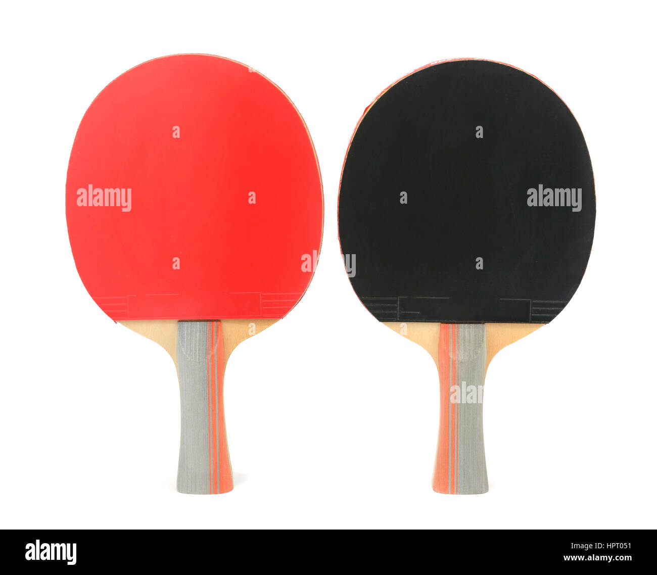 table tennis rackets isolated on white background Stock Photo