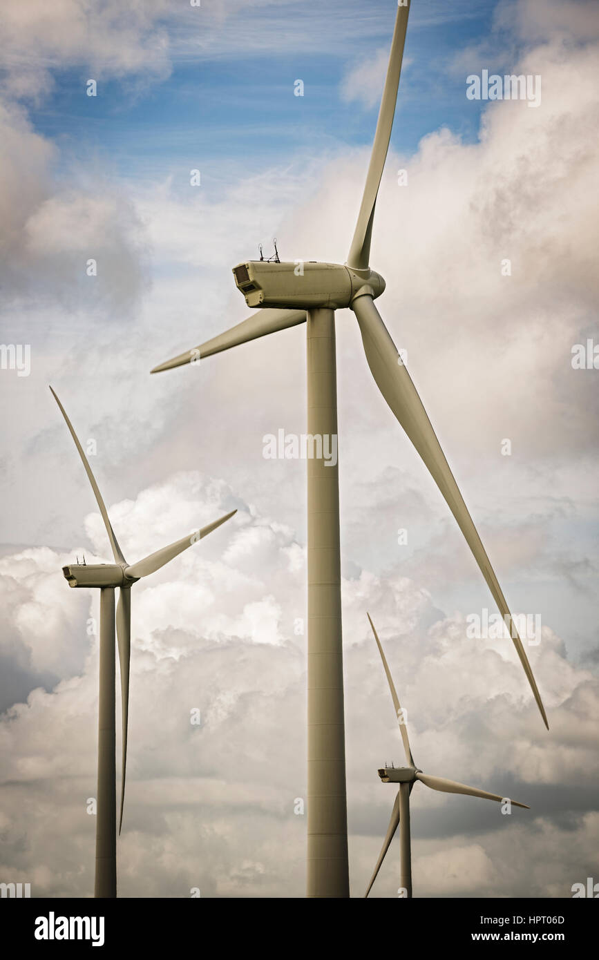 Wind turbines Stock Photo