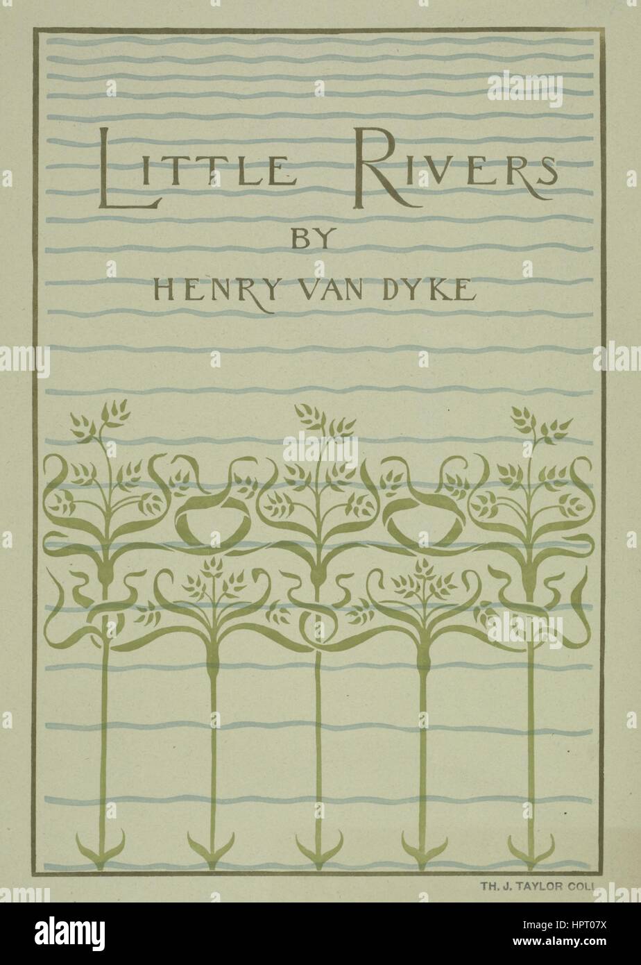 Poster advertisement for a book titled Little Rivers by Henry Van Dyke, 1903. From the New York Public Library. Stock Photo