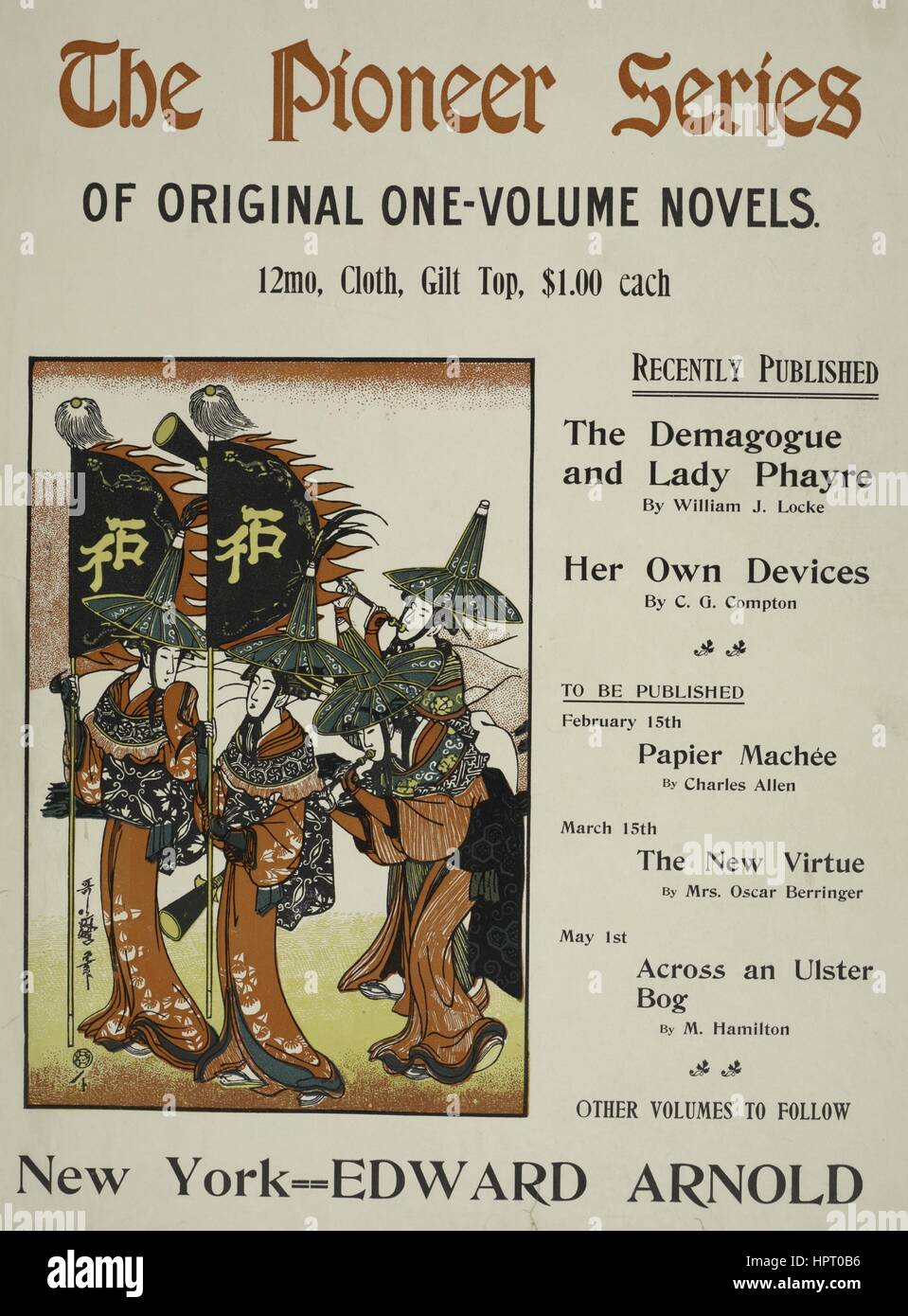 Poster advertising the 'Pioneer Series.', 1903. From the New York Public Library. Stock Photo