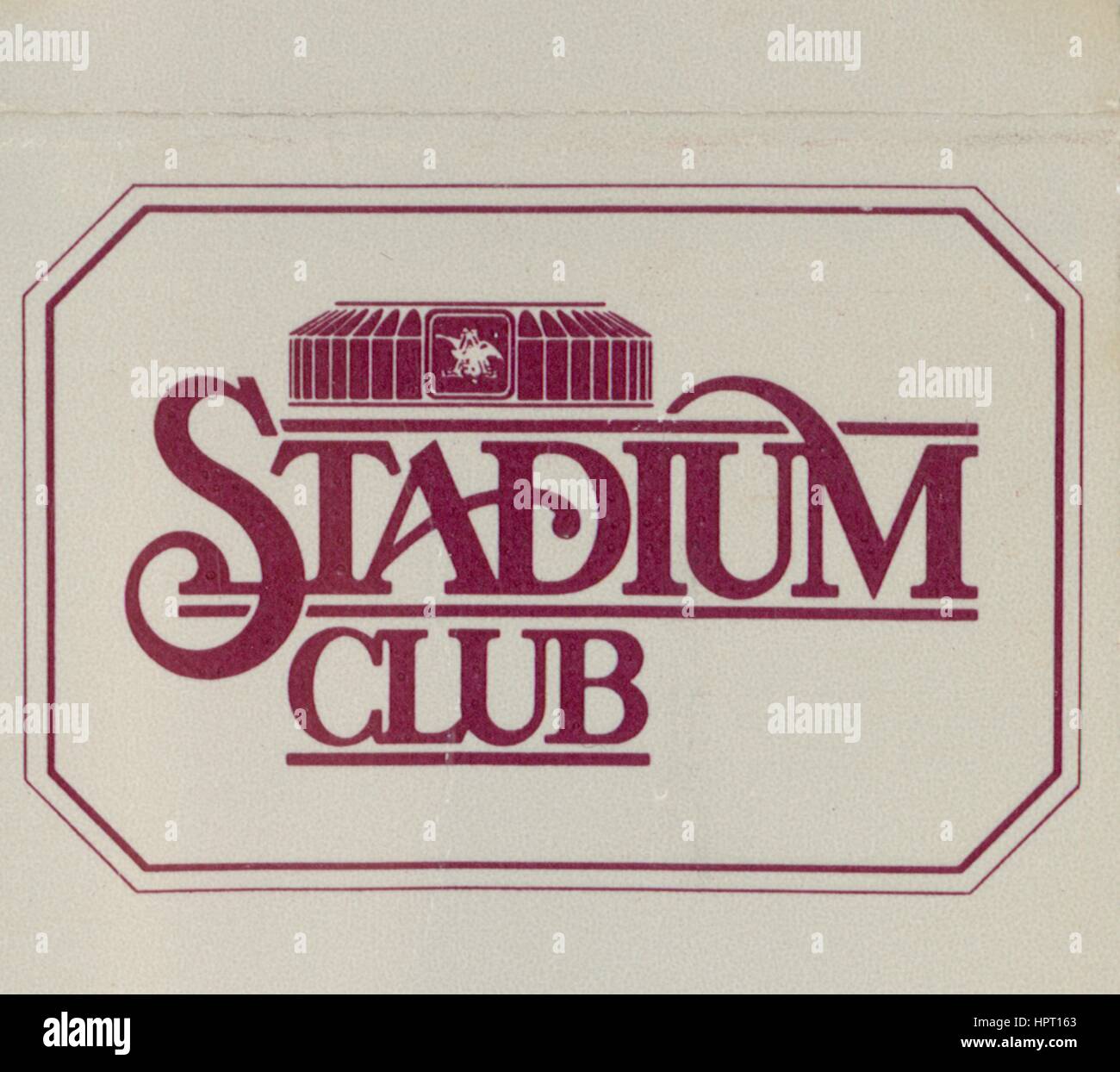Matchbook cover advertisement for the Stadium Club, a restaurant in Saint Louis, Missouri, 1965. Stock Photo