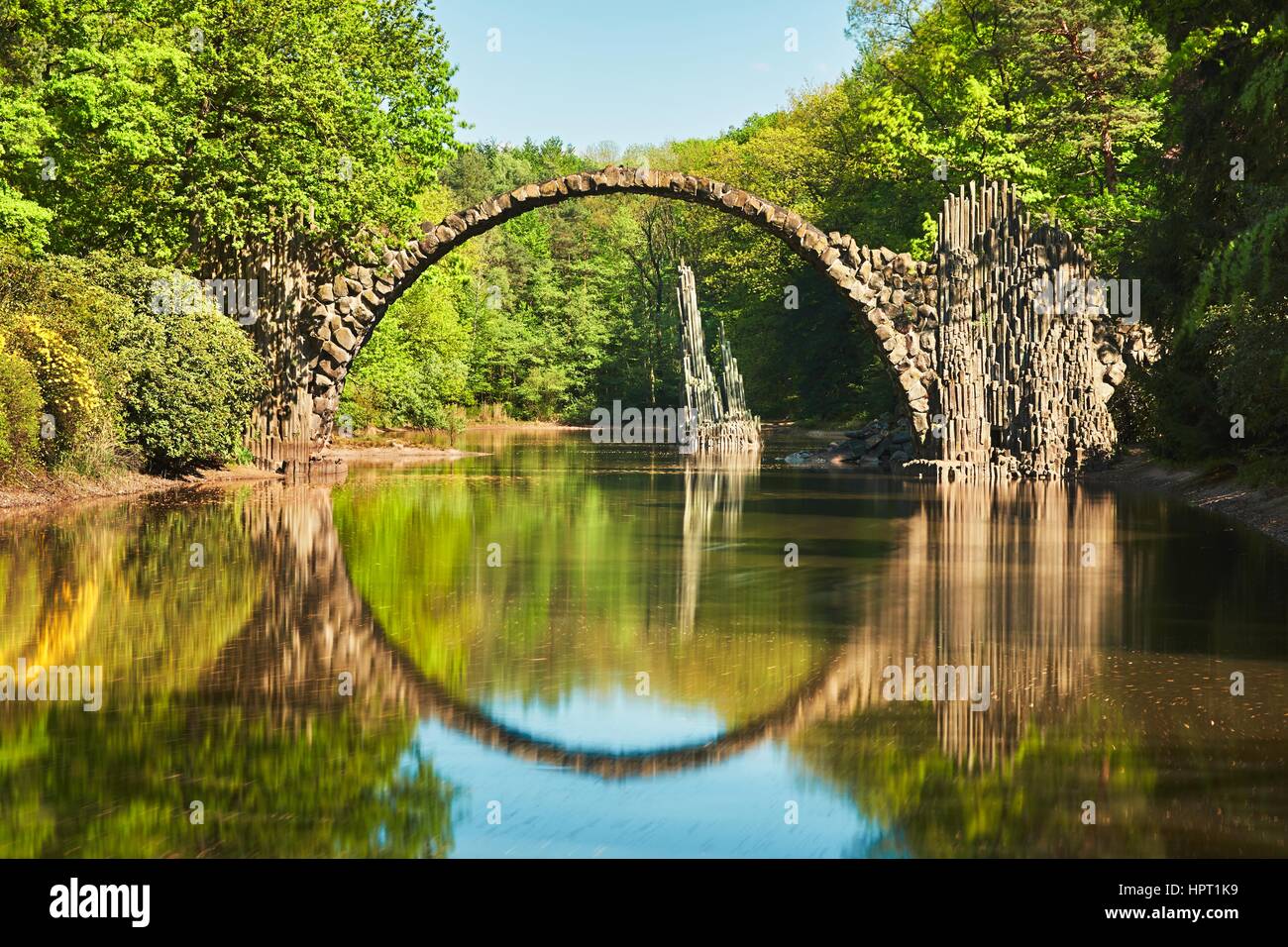 Amazing Place In Germany Rakotzbrucke Also Known As Devils Bridge In 