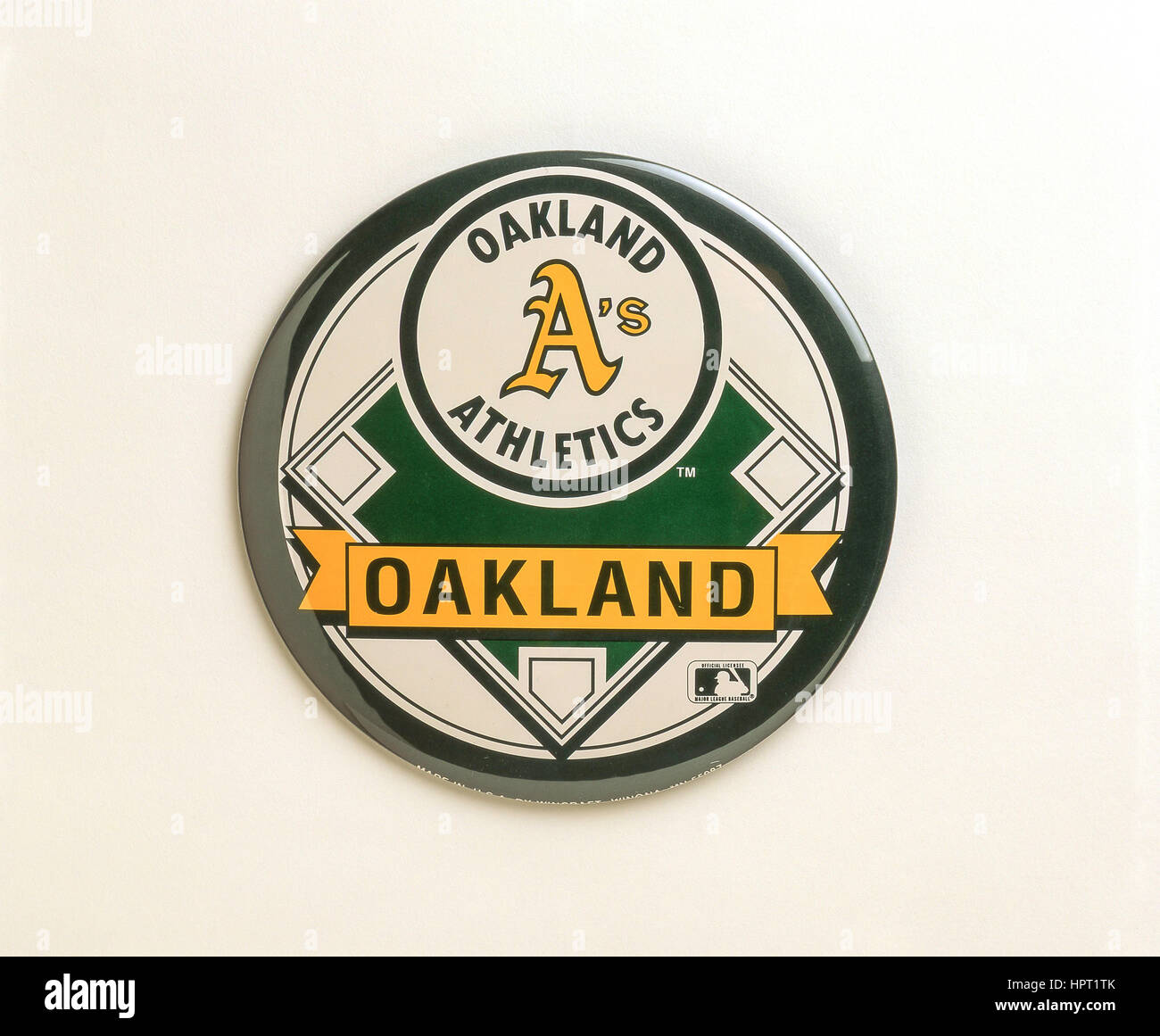 Retro Oakland A's Athletics team pennant, Oakland, California, United States of America Stock Photo