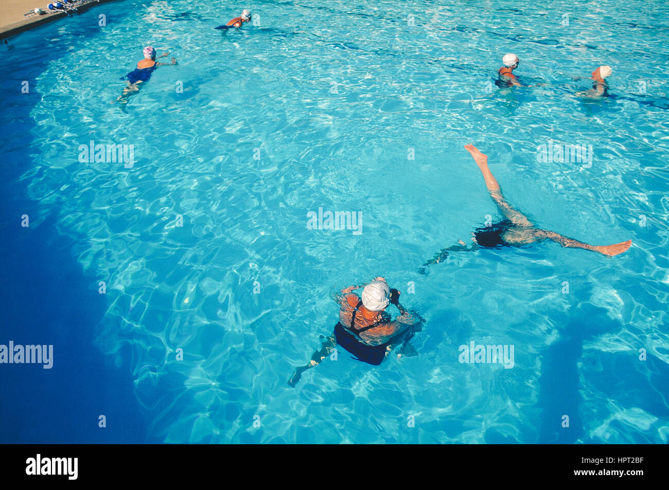 Sun City Aqua Suns practicing. Sun City, Arizona. Stock Photo