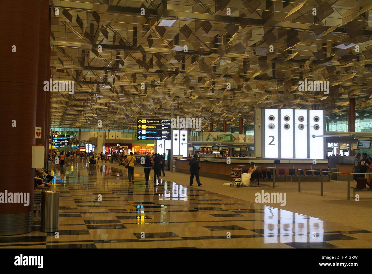 Terminal in Singapore Changi airport Stock Photo