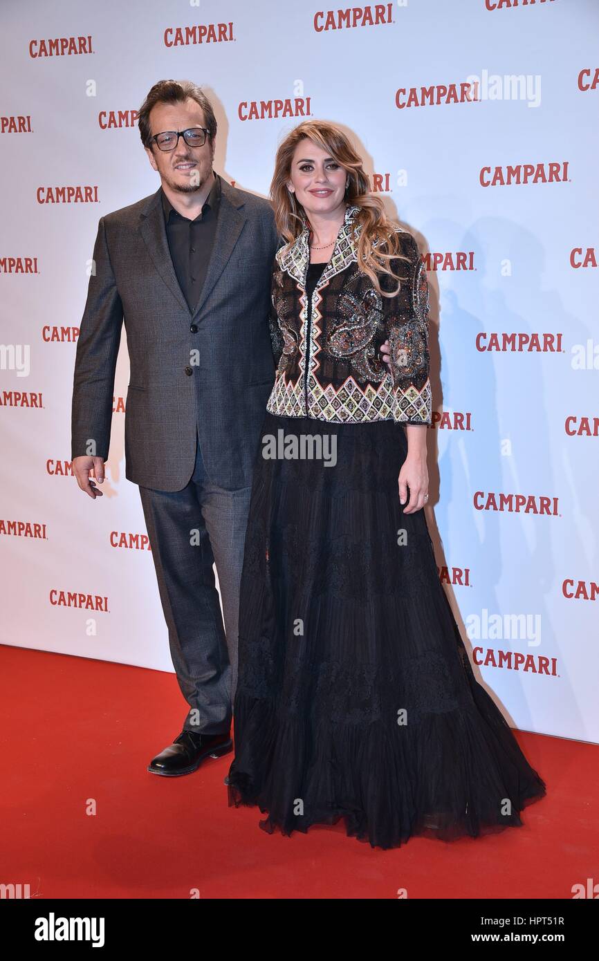Gala evening for the launch of the Short Movie 'Campari Red Diaries' at Palazzo Delle Esposizioni  Featuring: Gabriele Muccino, Angelica Russo Where: Rome, Italy When: 26 Feb 2014 Credit: IPA/WENN.com  **Only available for publication in UK, USA, Germany, Austria, Switzerland** Stock Photo