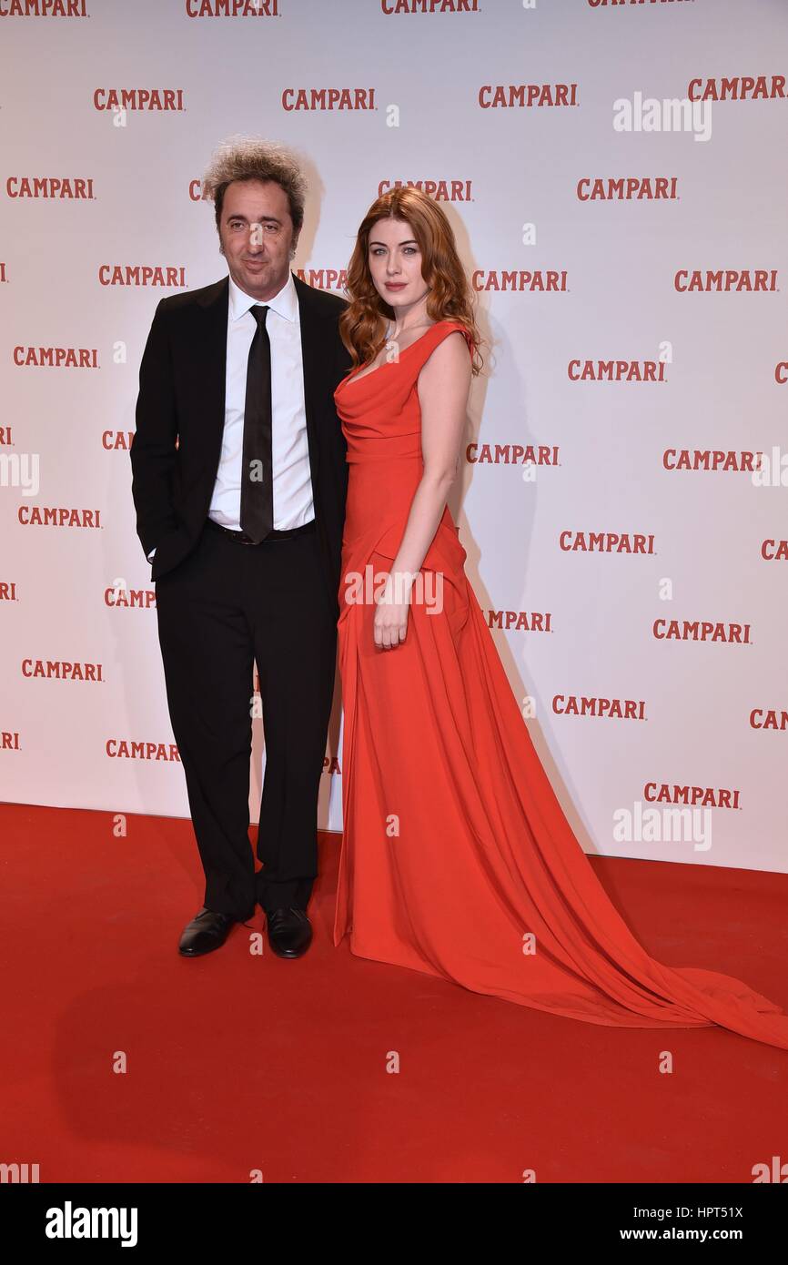 Gala evening for the launch of the Short Movie 'Campari Red Diaries' at Palazzo Delle Esposizioni  Featuring: Paolo Sorrentino, Caroline Tillette Where: Rome, Italy When: 24 Jan 2017 Credit: IPA/WENN.com  **Only available for publication in UK, USA, Germany, Austria, Switzerland** Stock Photo