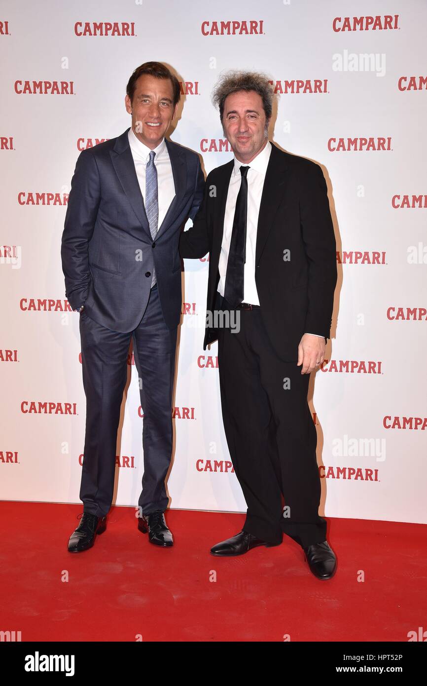 Gala evening for the launch of the Short Movie 'Campari Red Diaries' at Palazzo Delle Esposizioni  Featuring: Clive Owen, Paolo Sorrentino Where: Rome, Italy When: 24 Jan 2017 Credit: IPA/WENN.com  **Only available for publication in UK, USA, Germany, Austria, Switzerland** Stock Photo