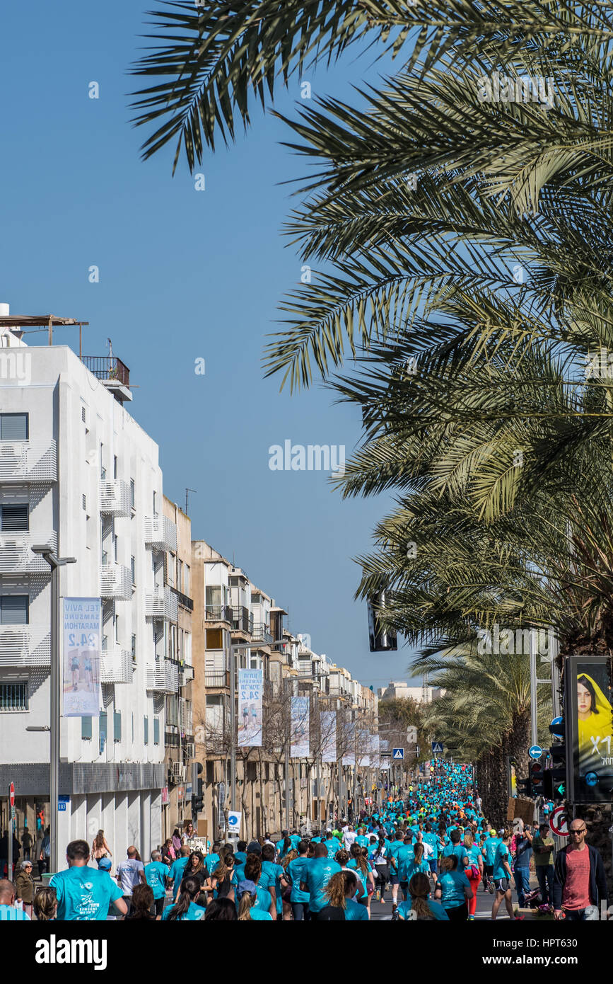 Tel Aviv Yafo, Israel. 24th Feb, 2017. 2017 Tel Aviv Samsung Marathon, Israel Credit: Michael Jacobs/Alamy Live News Stock Photo