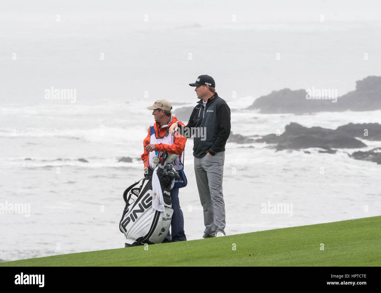February 10th 2017, Pebble Beach, California, USA; Trey Mullinax takes in the sights with his