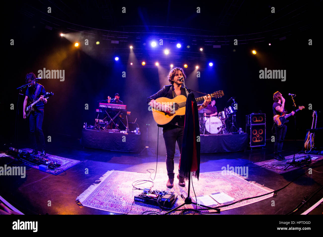 Milan, Italy. 24th Feb, 2017. The English singer-songwriter JACK SAVORETTI performs live on stage at Fabrique during the 'Sleep No More Tour' Credit: Rodolfo Sassano/Alamy Live News Stock Photo