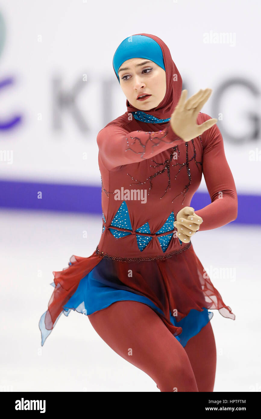 Hokkaido, Japan. 25th Feb, 2017. Zahra Lari (UAE) Figure Skating Women's Free Skating during
