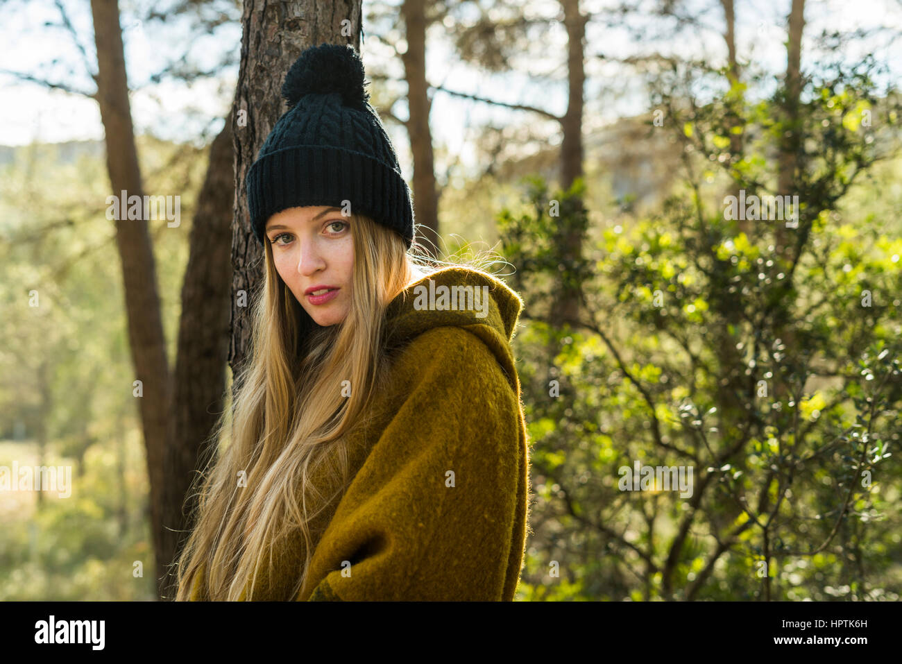 Relaxed young woman woolly hi-res stock photography and images - Alamy