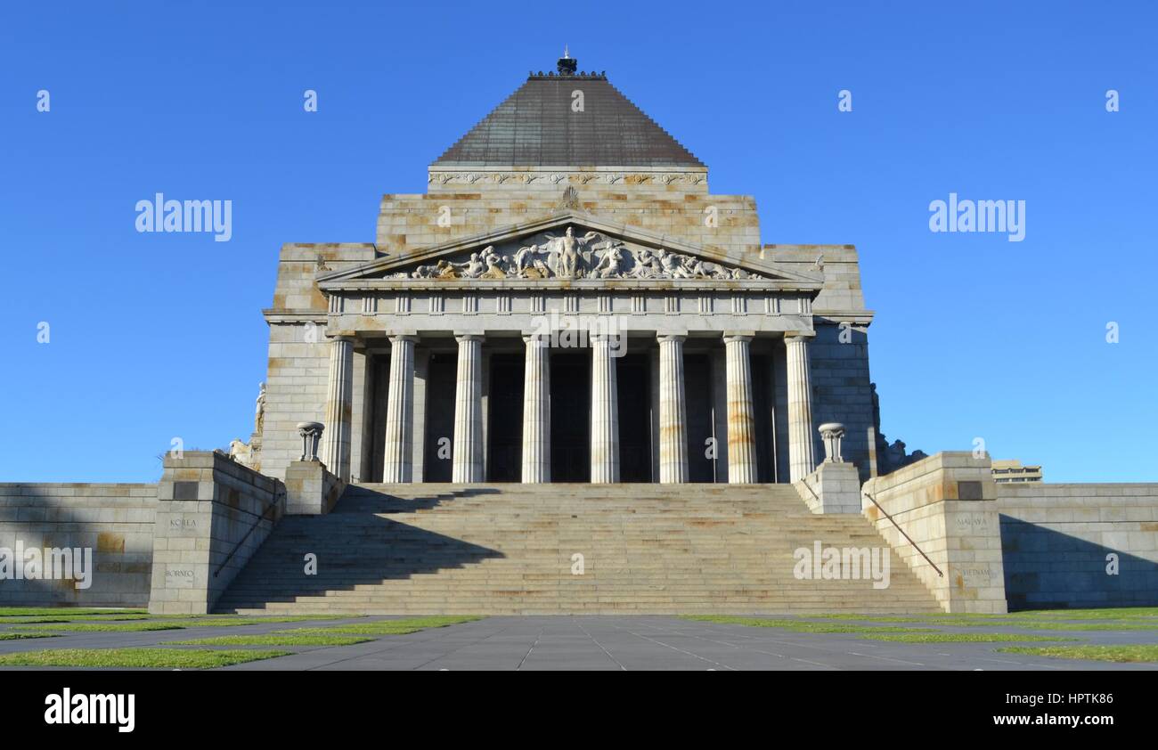 Shrine of Remembrance monument in Melbourne Stock Photo Alamy