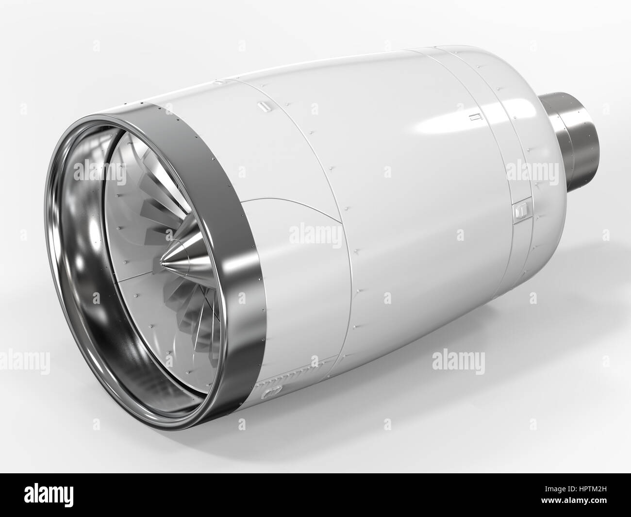 3d rendering jet engine on white background Stock Photo