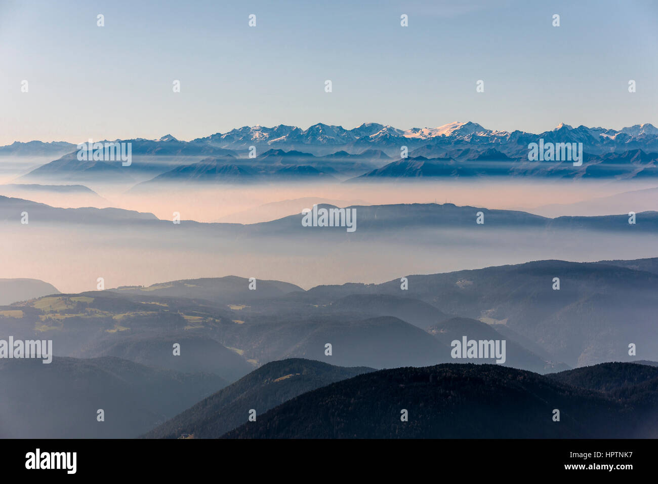 Italy, South Tyrol, view from Rosengarten Stock Photo