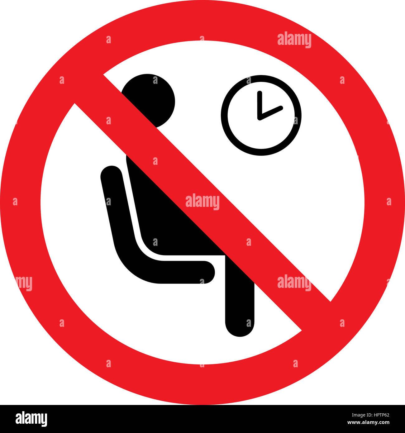 No waiting room available sign Stock Photo