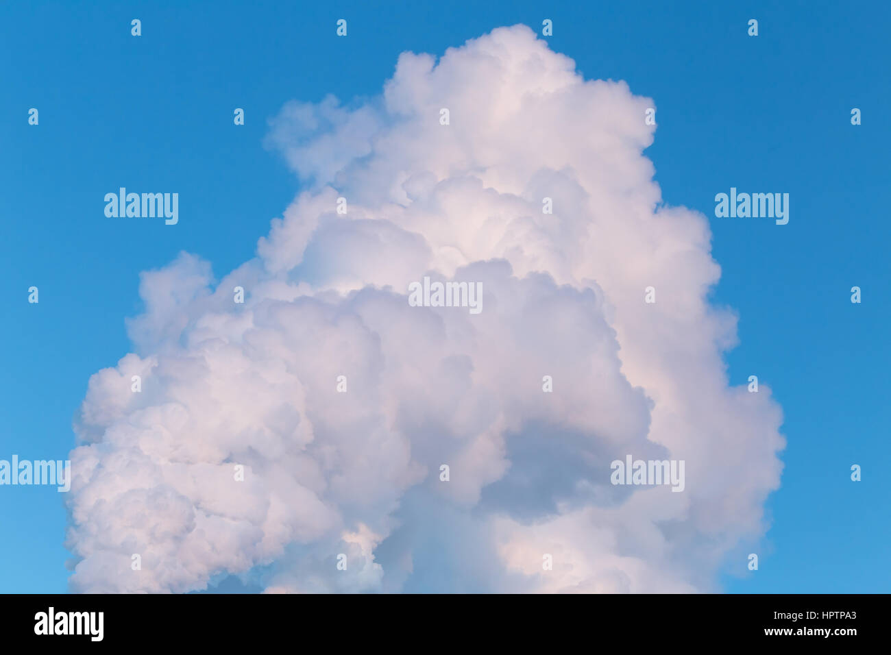 White cloud in the blue sky in the sunny day Stock Photo