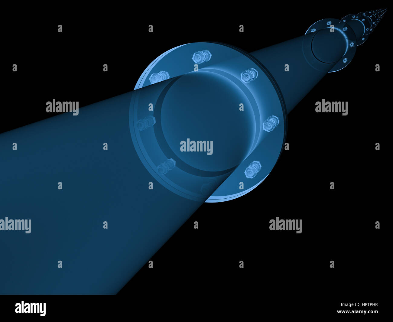 3d rendering x ray pipeline isolated on black Stock Photo Alamy
