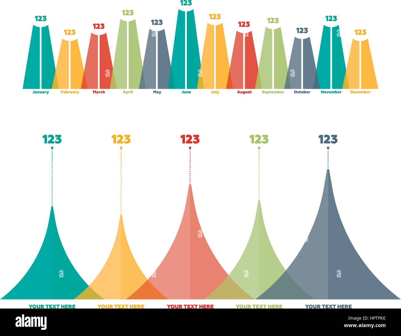 Infographics elements. Triangle bar chart Stock Vector Image & Art Alamy
