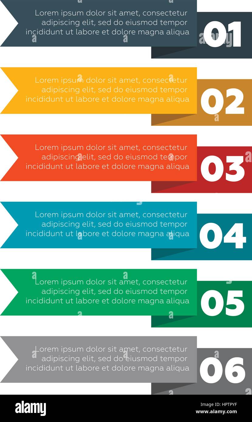 Infographics elements. Six steps process Stock Vector Image & Art - Alamy
