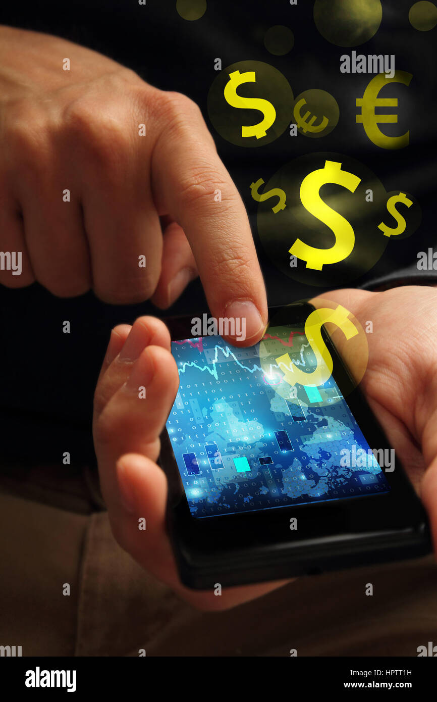 cellphone payment Stock Photo