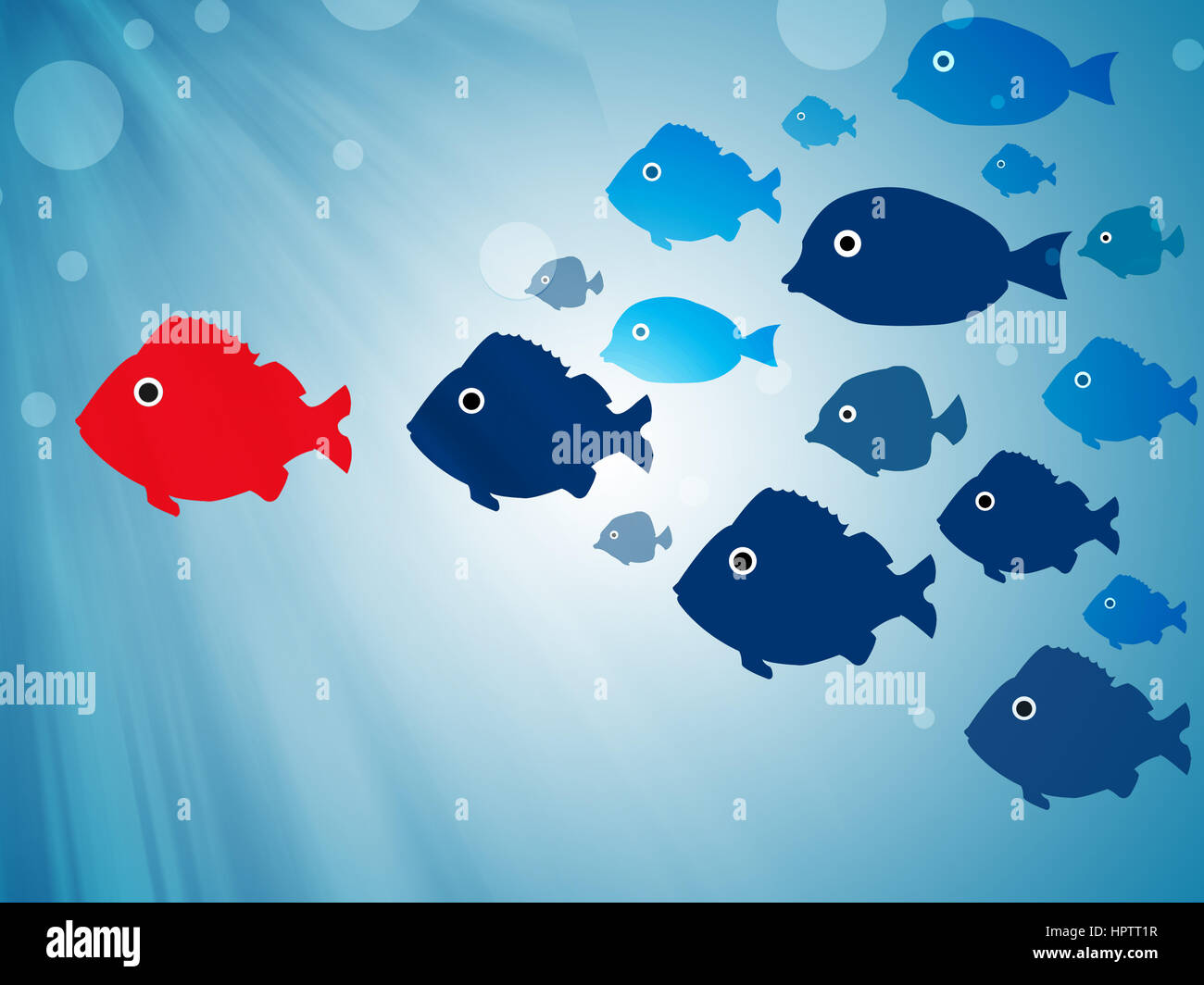 follow leader Stock Photo