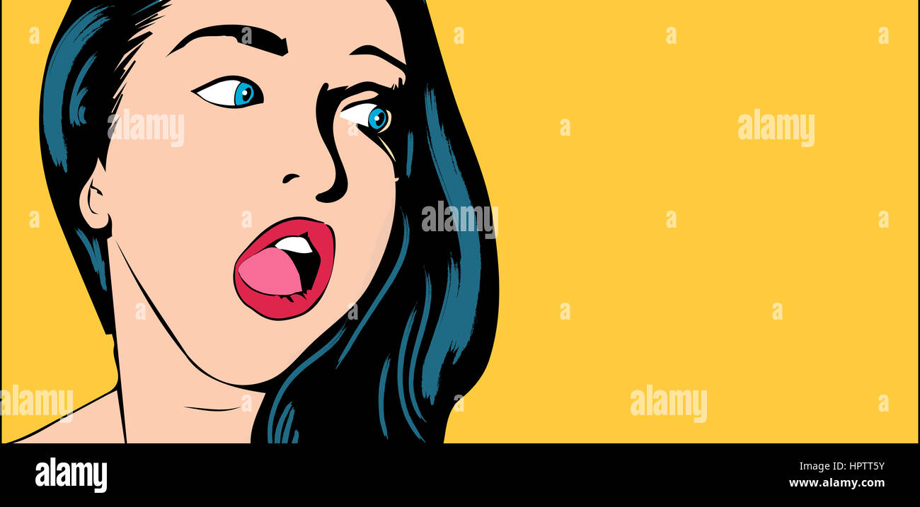 surprised woman comic face