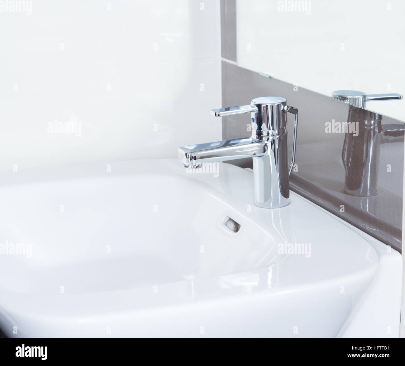 bathroom sink. Stock Photo