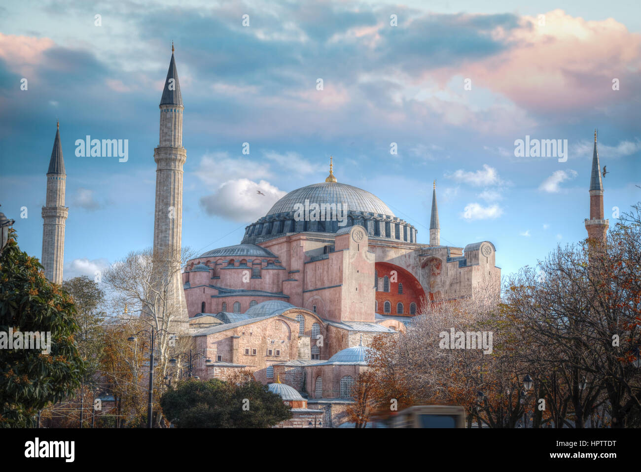 Hagia Sophia (Ayasofya) museum view from the Sultan Ahmet Park in ...
