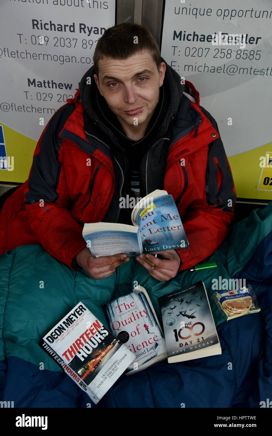 Homeless man Aaron Kenneth Morgan,29, living on the streets in Cardiff ...
