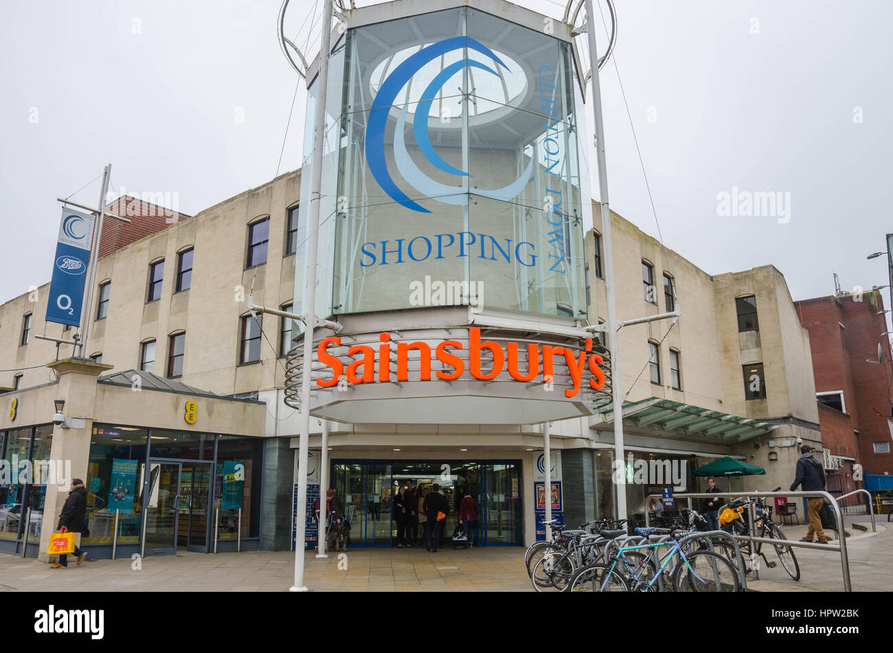 Clifton Down shopping Centre on Whiteladies Road in Bristol Stock Photo