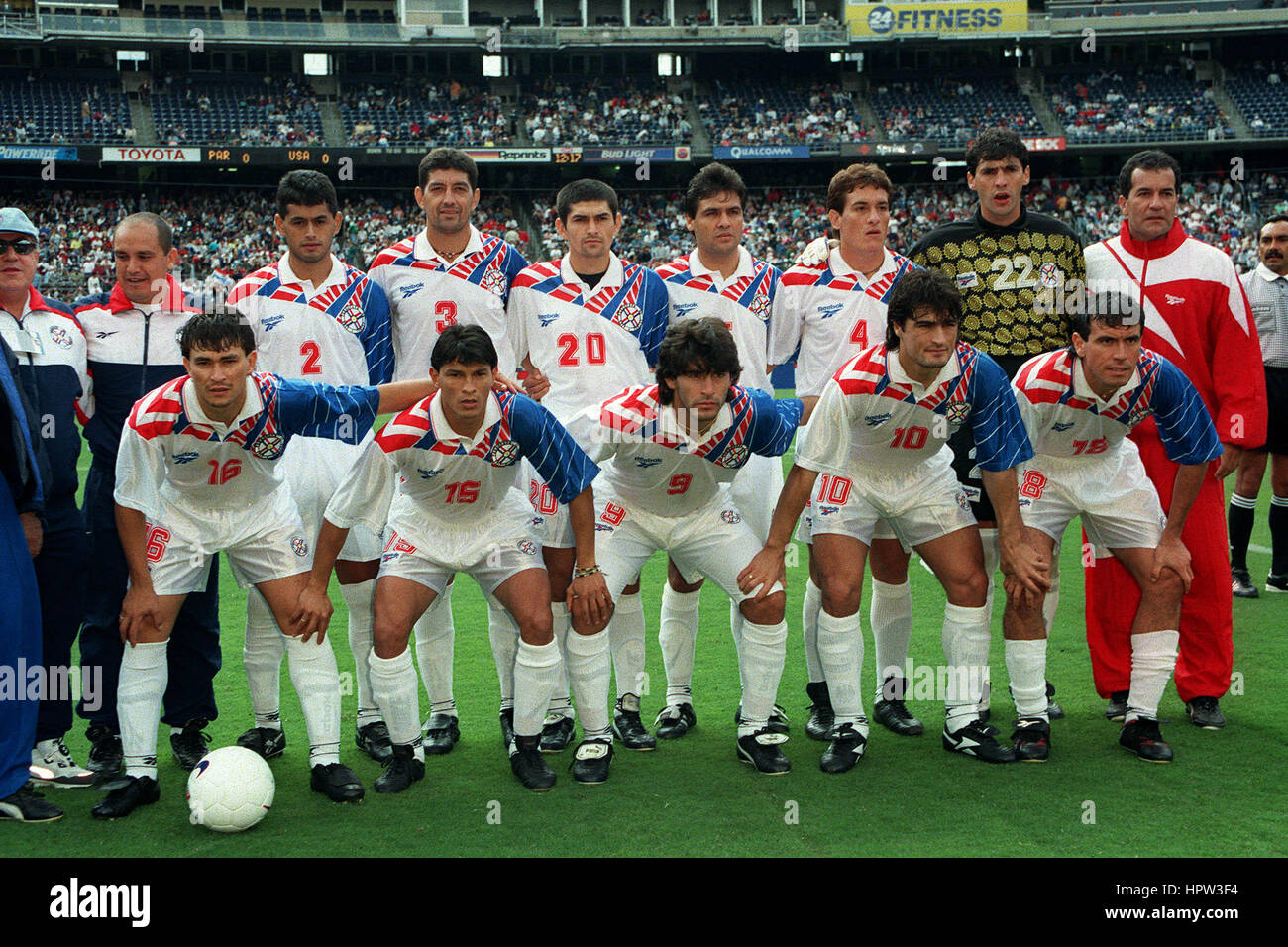 PARAGUAY FOOTBALL TEAM PARAGUAY 31 March 1998 Stock Photo Alamy