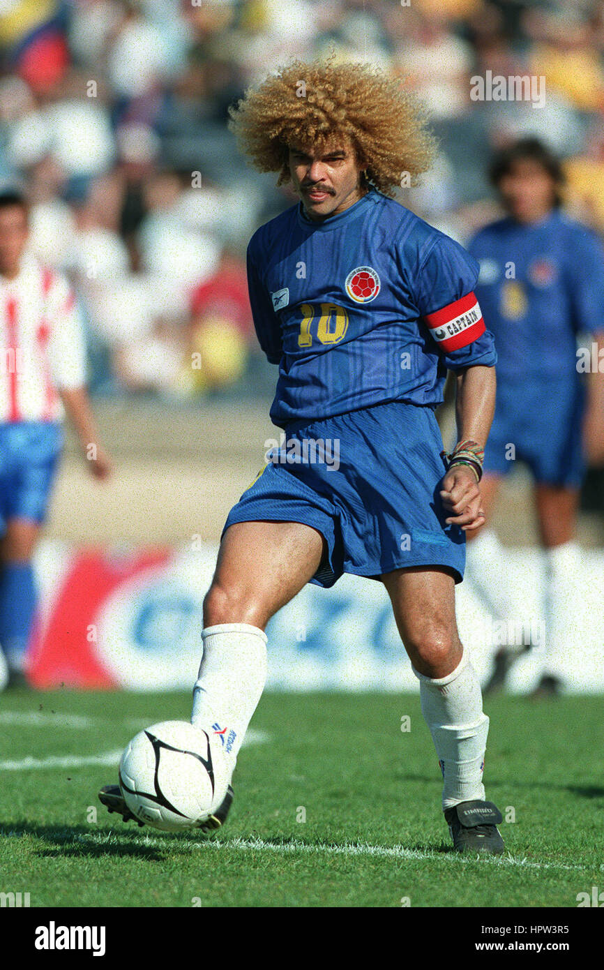 バルデラマ　フニオル　コロンビア　Valderrama Junior CARLOS VALDERRAMA COLOMBIA & ATLETICO JUNIOR 24 April 1998 Stock