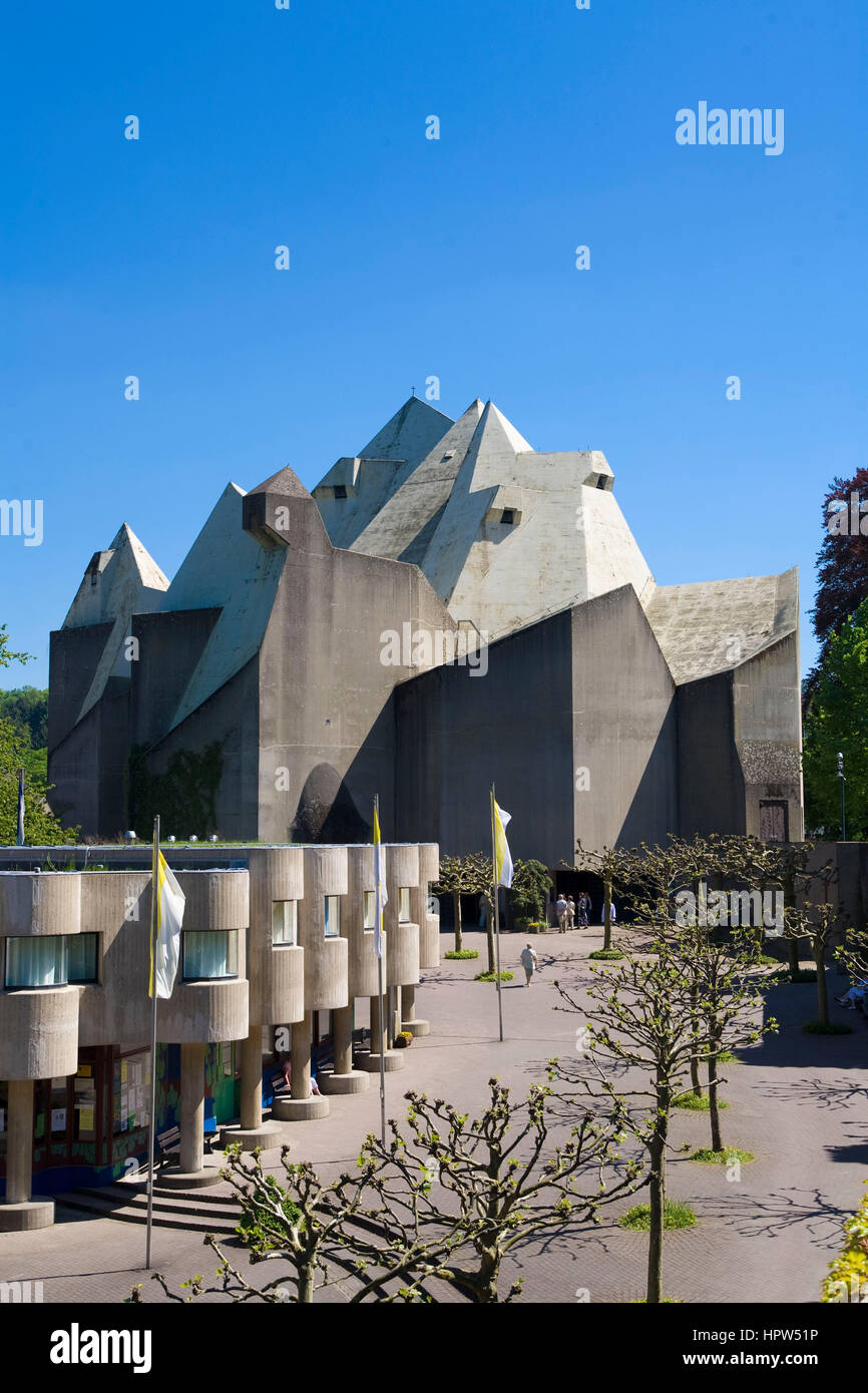 Europe, Germany, Velbert, the church Mariendom in the district Neviges, architect Gottfried Boehm Stock Photo