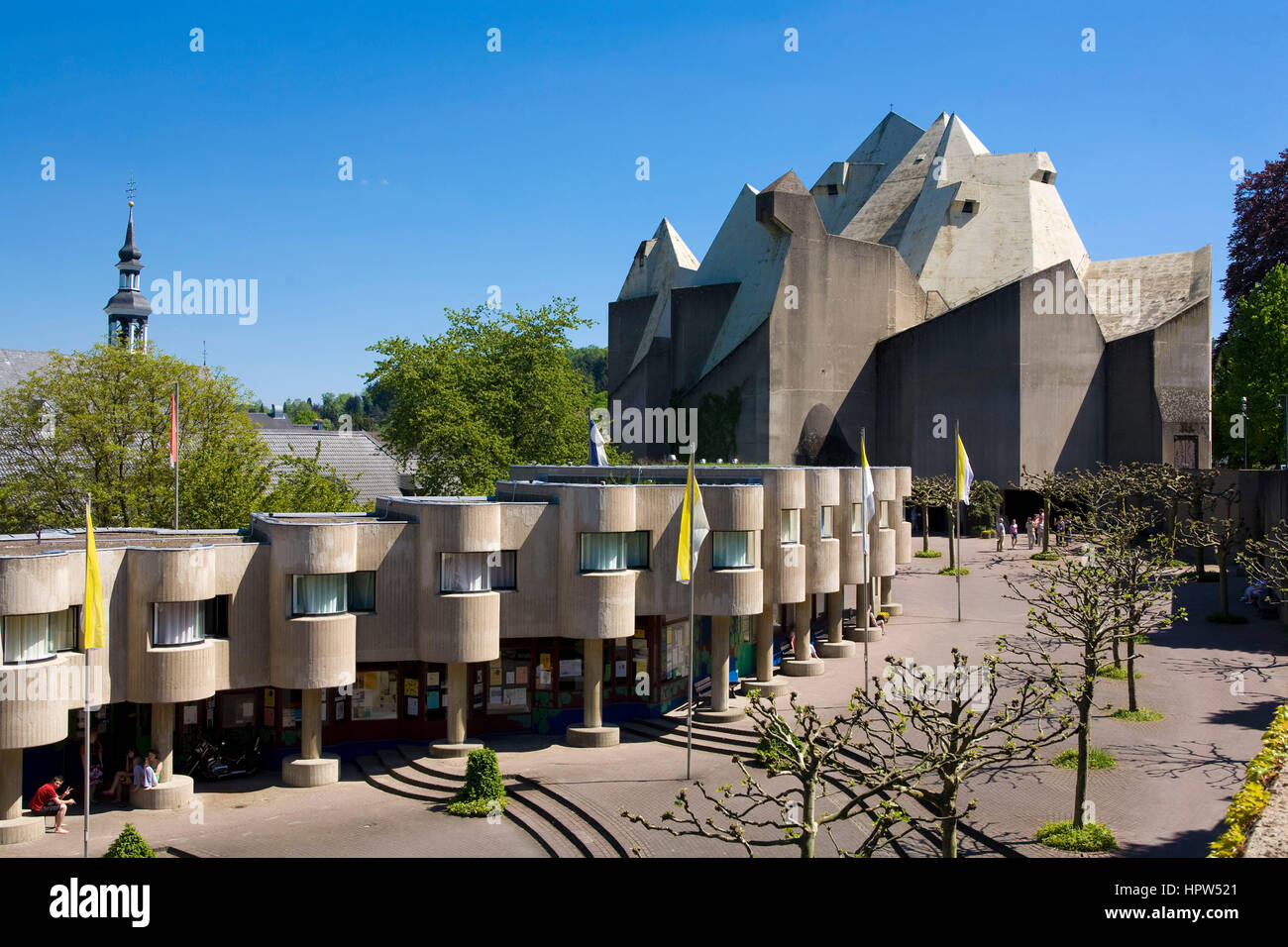 Europe, Germany, Velbert, the church Mariendom in the district Neviges, architect Gottfried Boehm Stock Photo