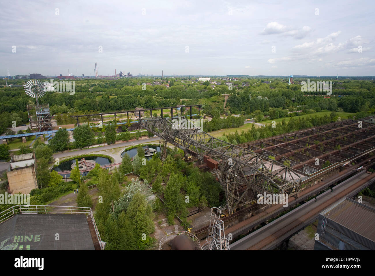 Germany, Duisburg, the Duisburg-Nord Country Park, former Thyssen blast furnace works in the district Meiderich. Stock Photo