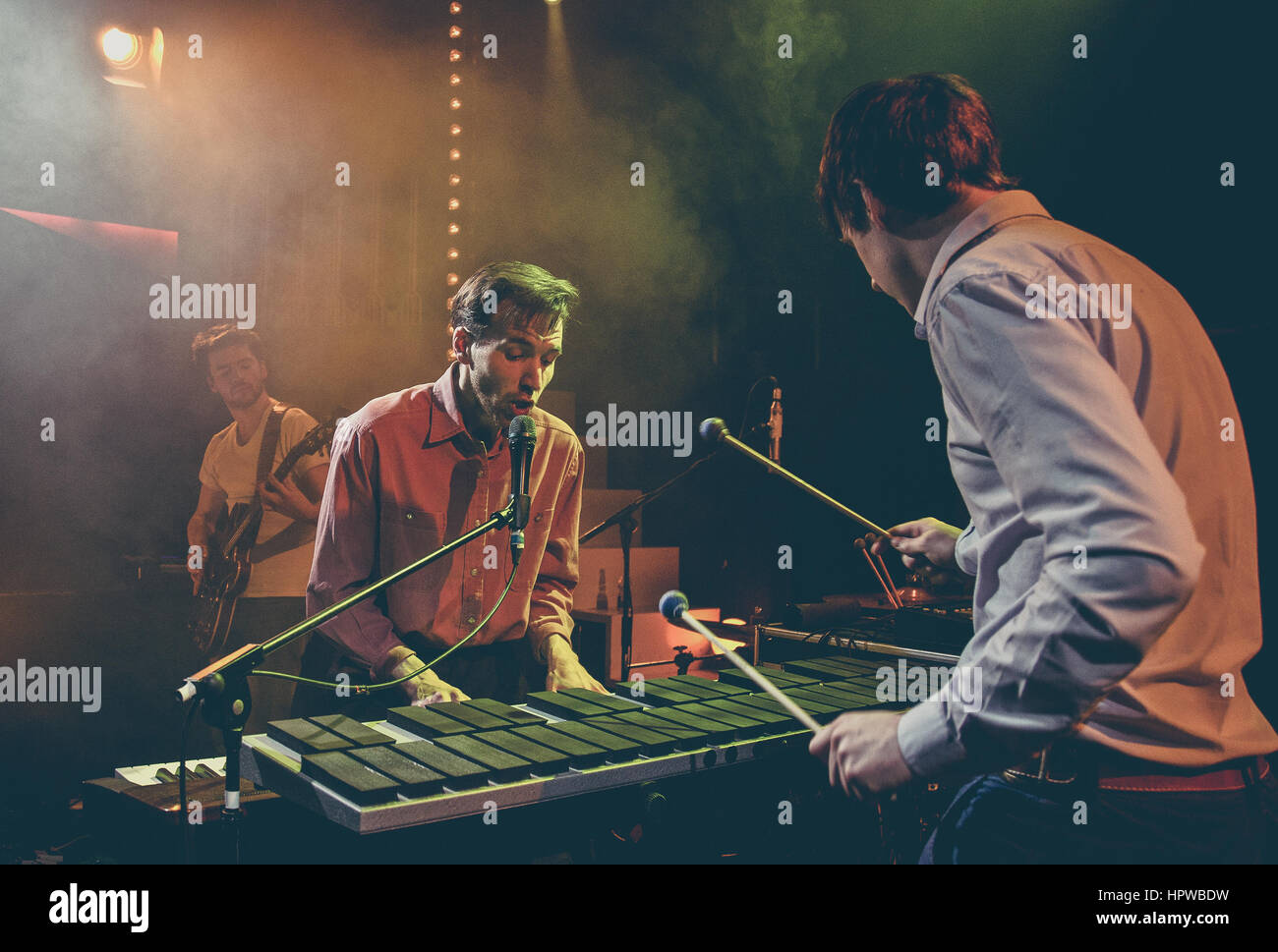 Dutch Uncles Performing Live At The Kazimier February 2013 Stock Photo