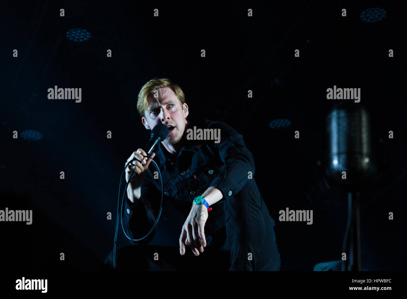 Ricky Wilson - Kaiser Chiefs Performing Live At The Echo Arena Liverpool January 2015 Stock Photo