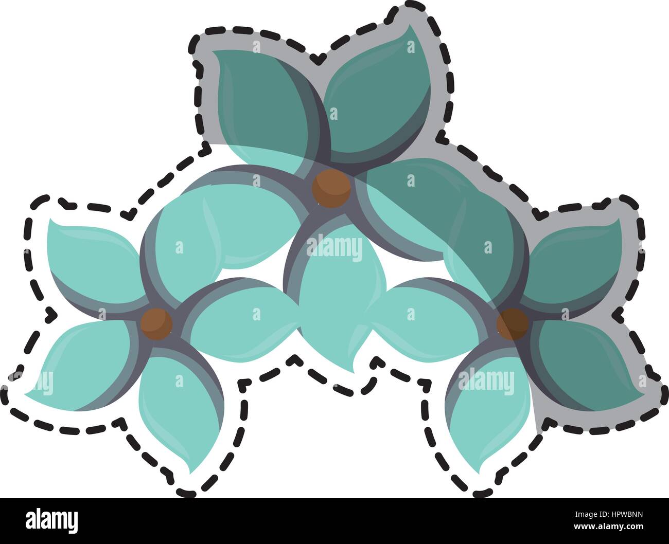 Blue flower crown Stock Vector Images - Alamy