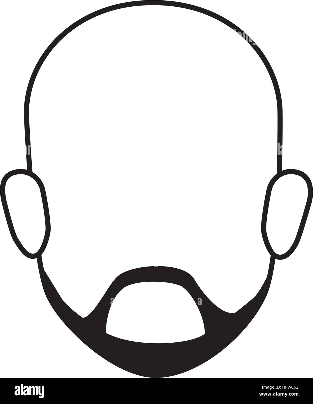 Bald man profile portrait Stock Vector Images - Alamy