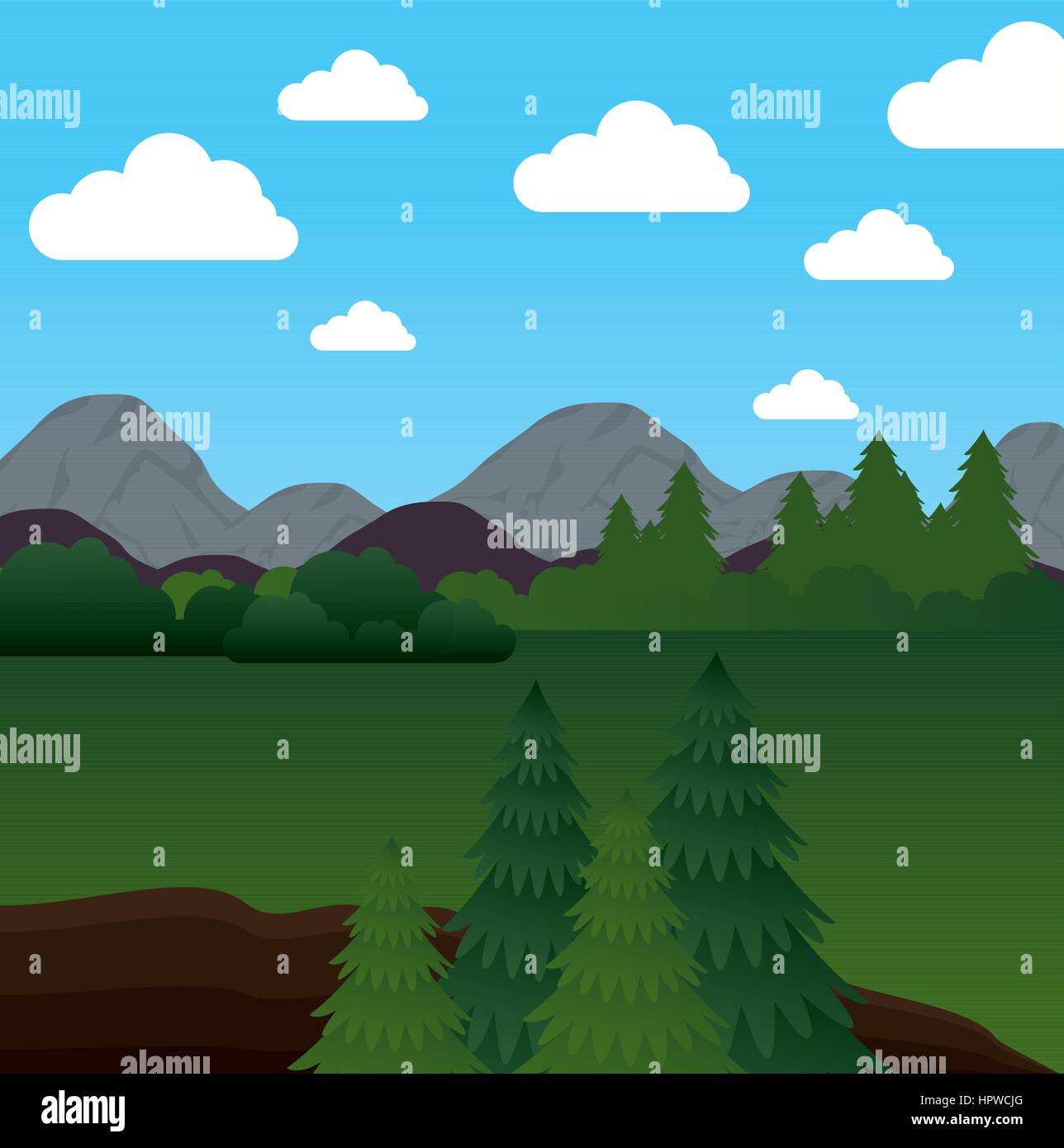 mountains landscape beautiful icon Stock Vector Image & Art - Alamy