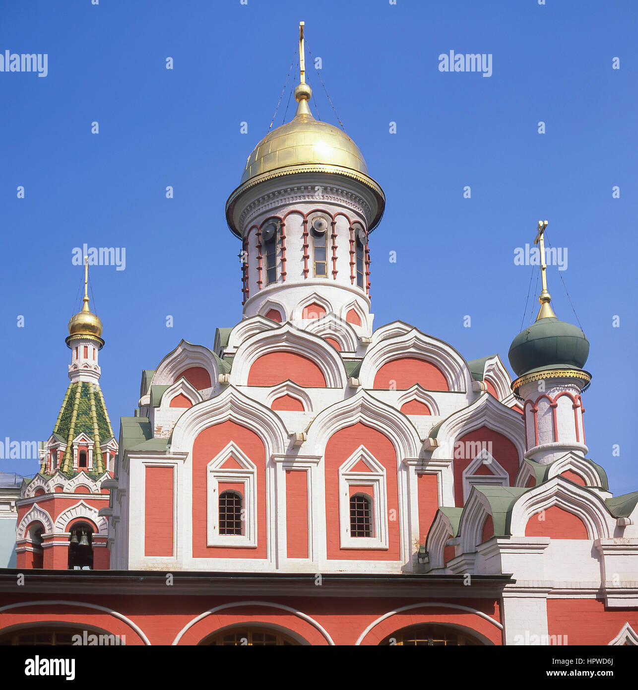 The Kazan Cathedral, Red Square, Moscow, Central District, Russia Stock Photo