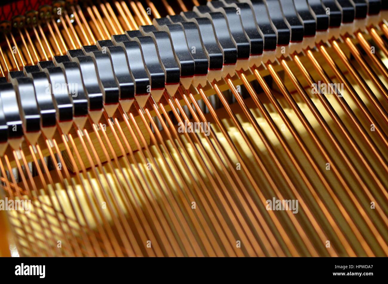 Piano Wires Stock Photo