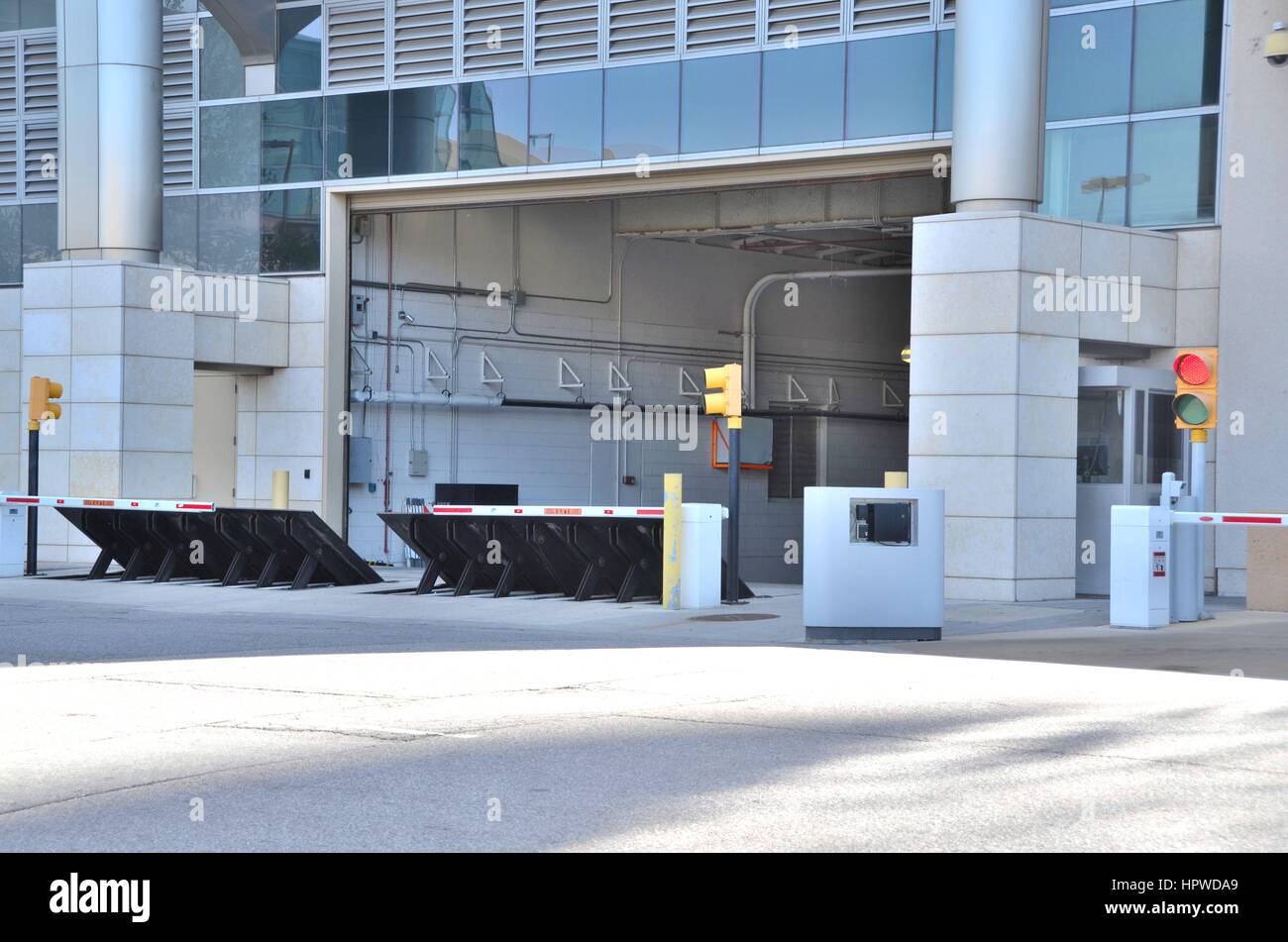 Parking Garage Car Barriers Stock Photo Alamy