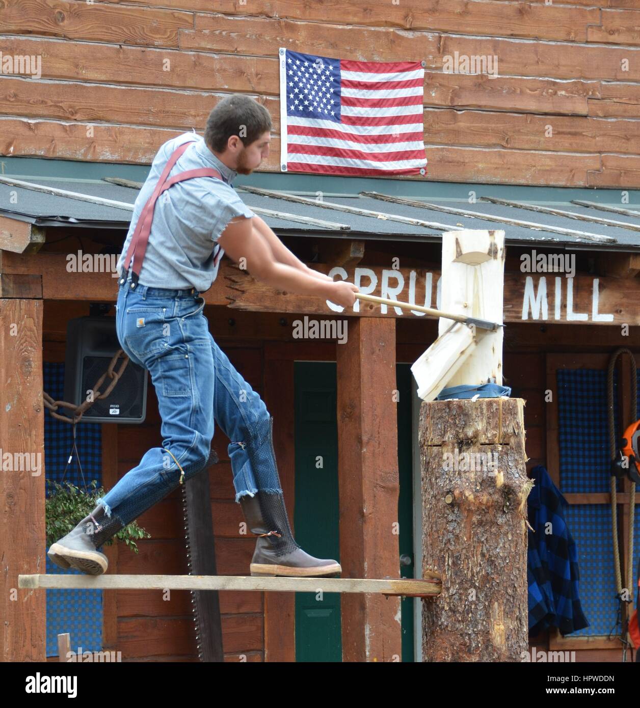 Lumberjack competition hires stock photography and images Alamy