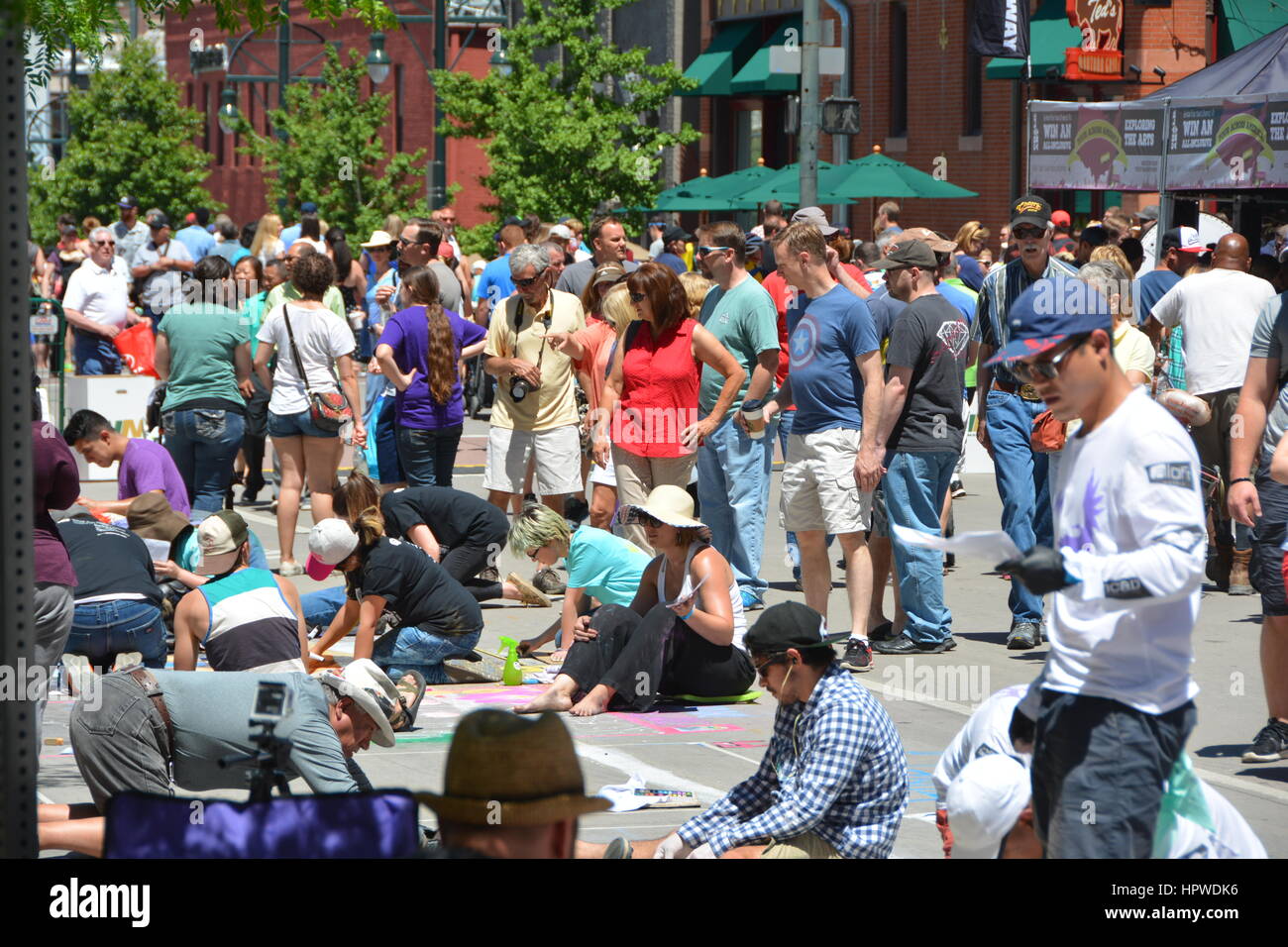 Denver Chalk Art Festival Stock Photo Alamy
