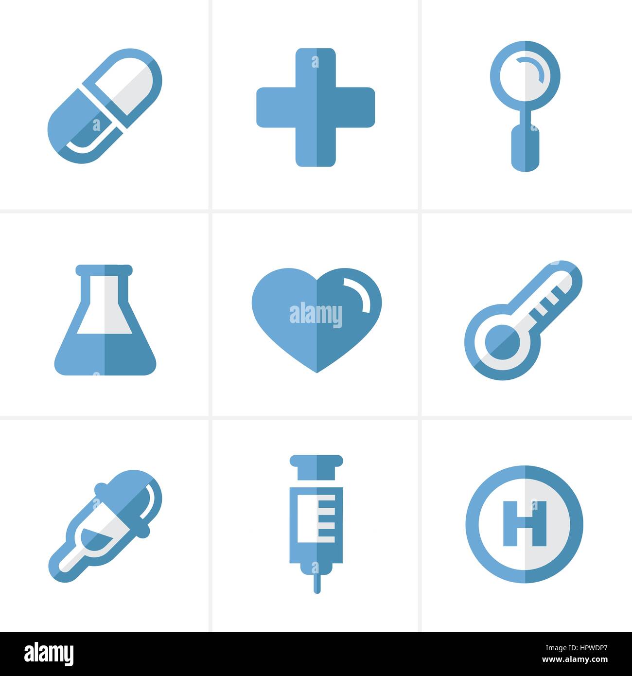 Flat icon Medical Icons Set, Vector Design Stock Vector Image & Art - Alamy