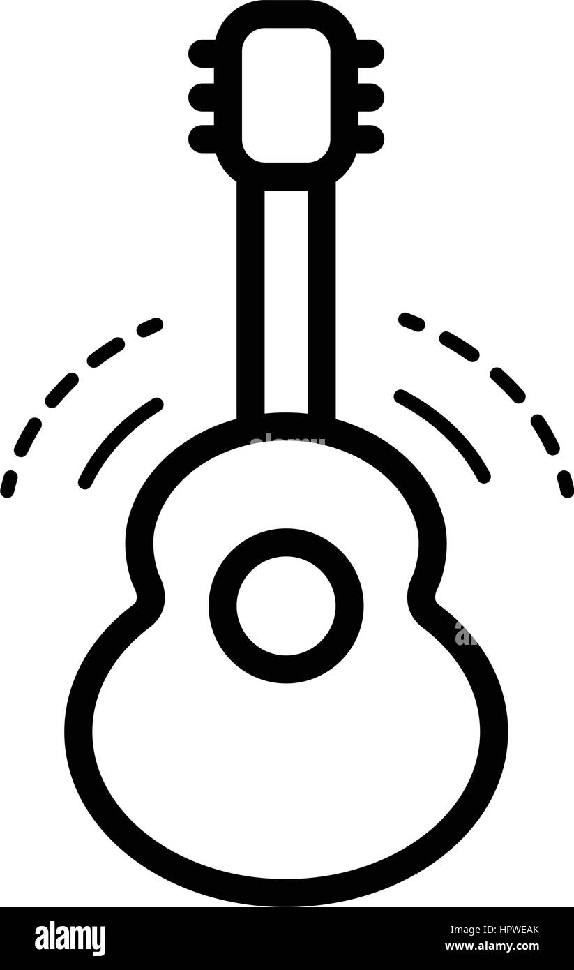 acoustic guitar icon line style Stock Vector Image & Art - Alamy