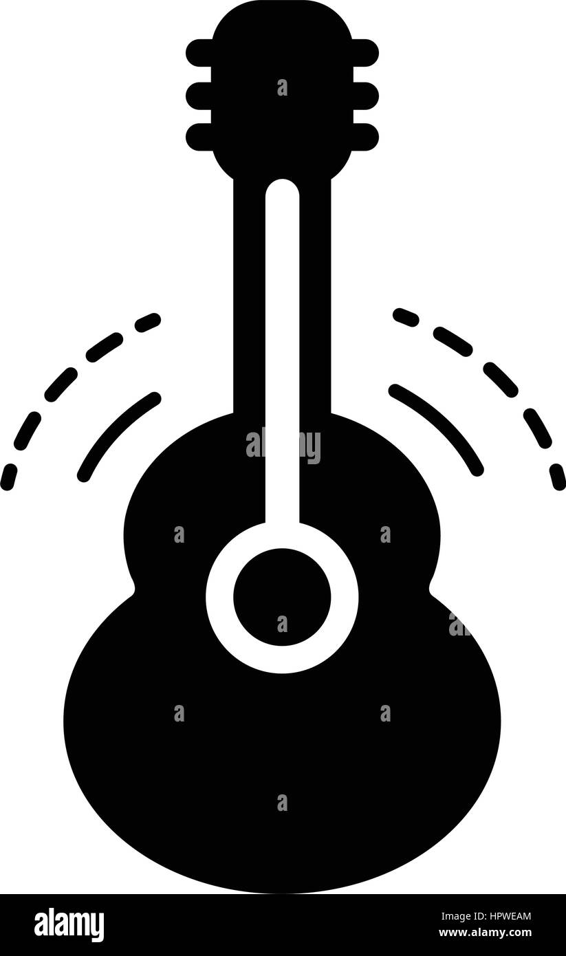 acoustic guitar icon black color Stock Vector Image & Art - Alamy